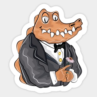 Crocodile Gentleman Sticker